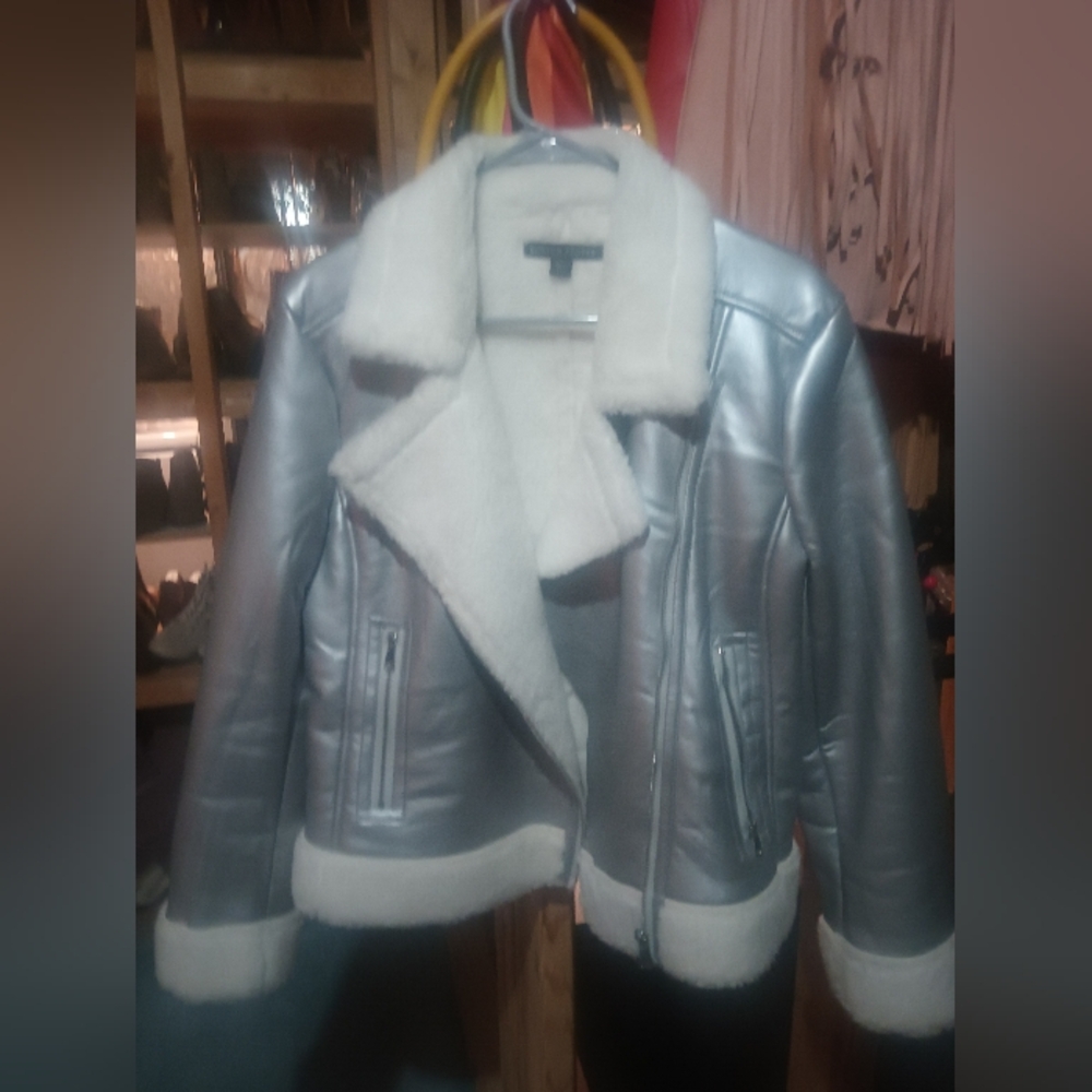 New Boston proper 2024 Limited Edition Metallic Faux Sherpa Sexy Jacket